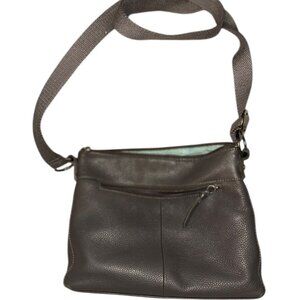 The Sak gray all weather leather cross biody bag